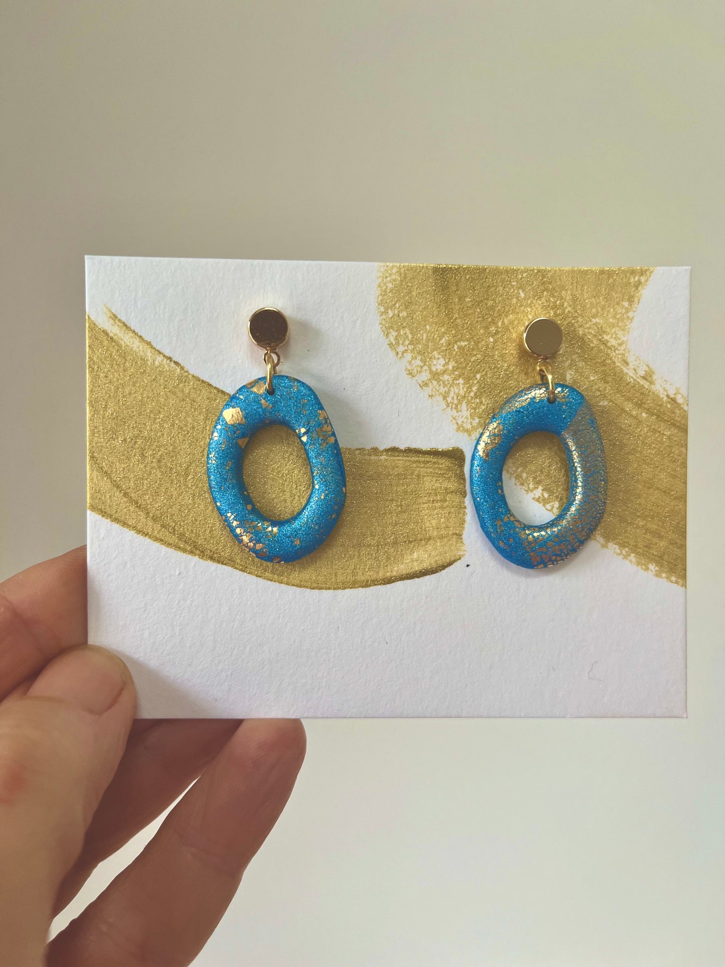 Juno .Metallic Hoops , Blue